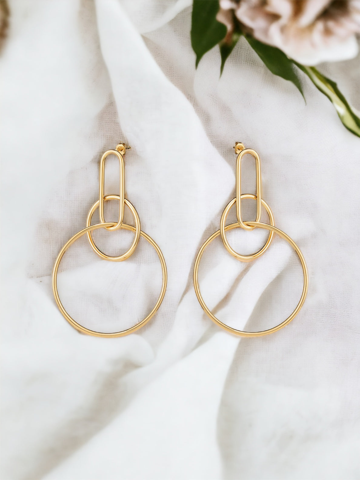 Speak For Yourself Link Hoop Earrings