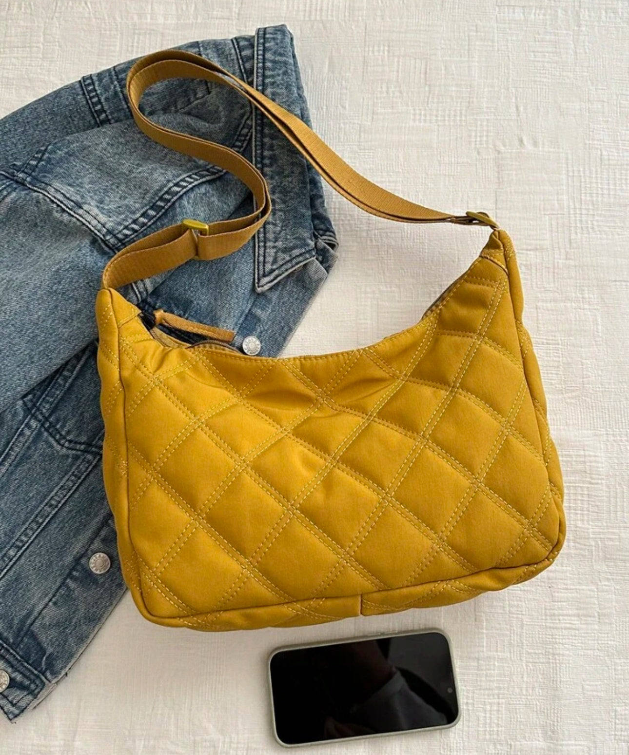 Geometric Casual Crossbody Bag - Yello