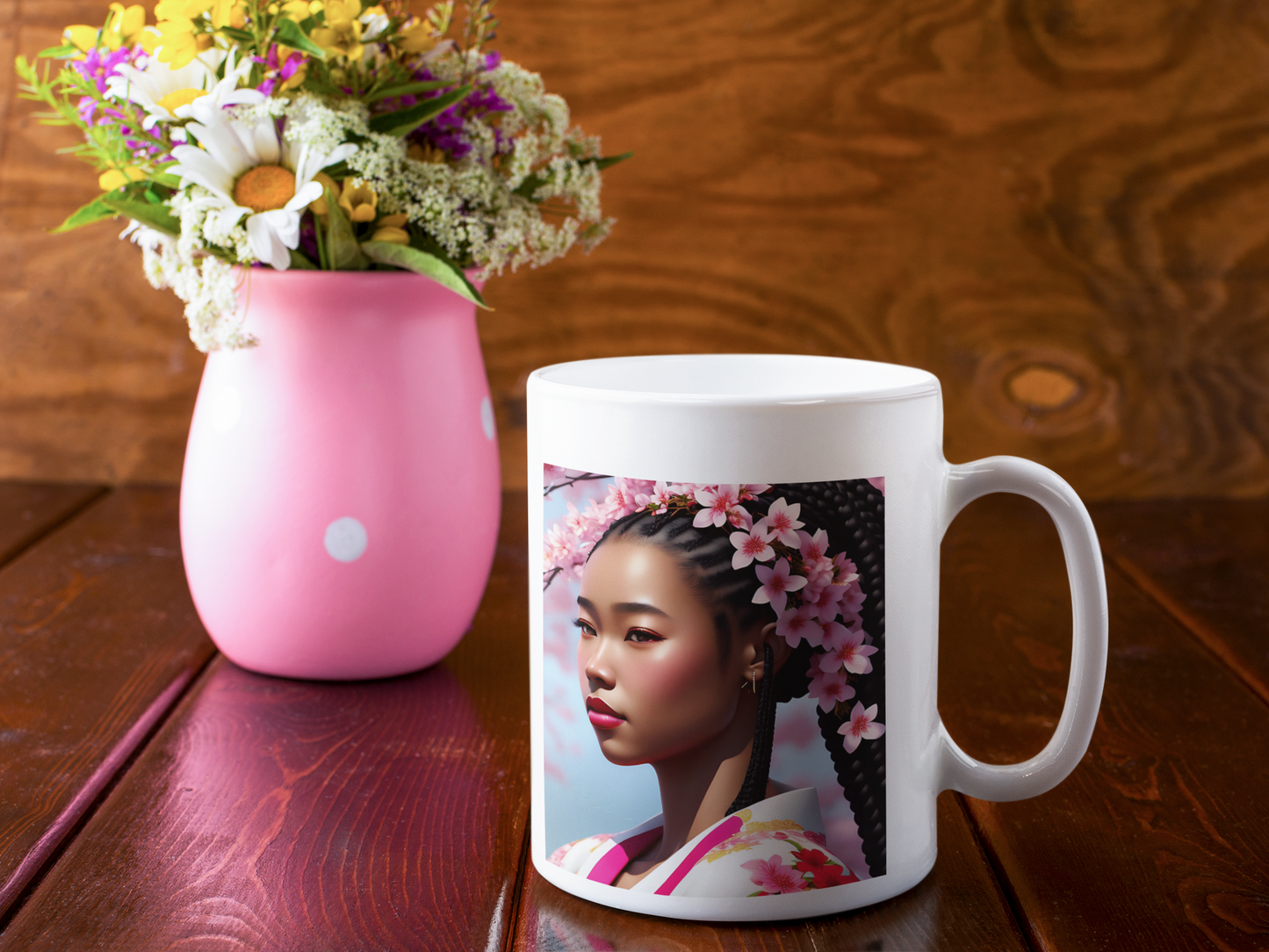 Cherry Blossoms Of Japan Blasian Mug