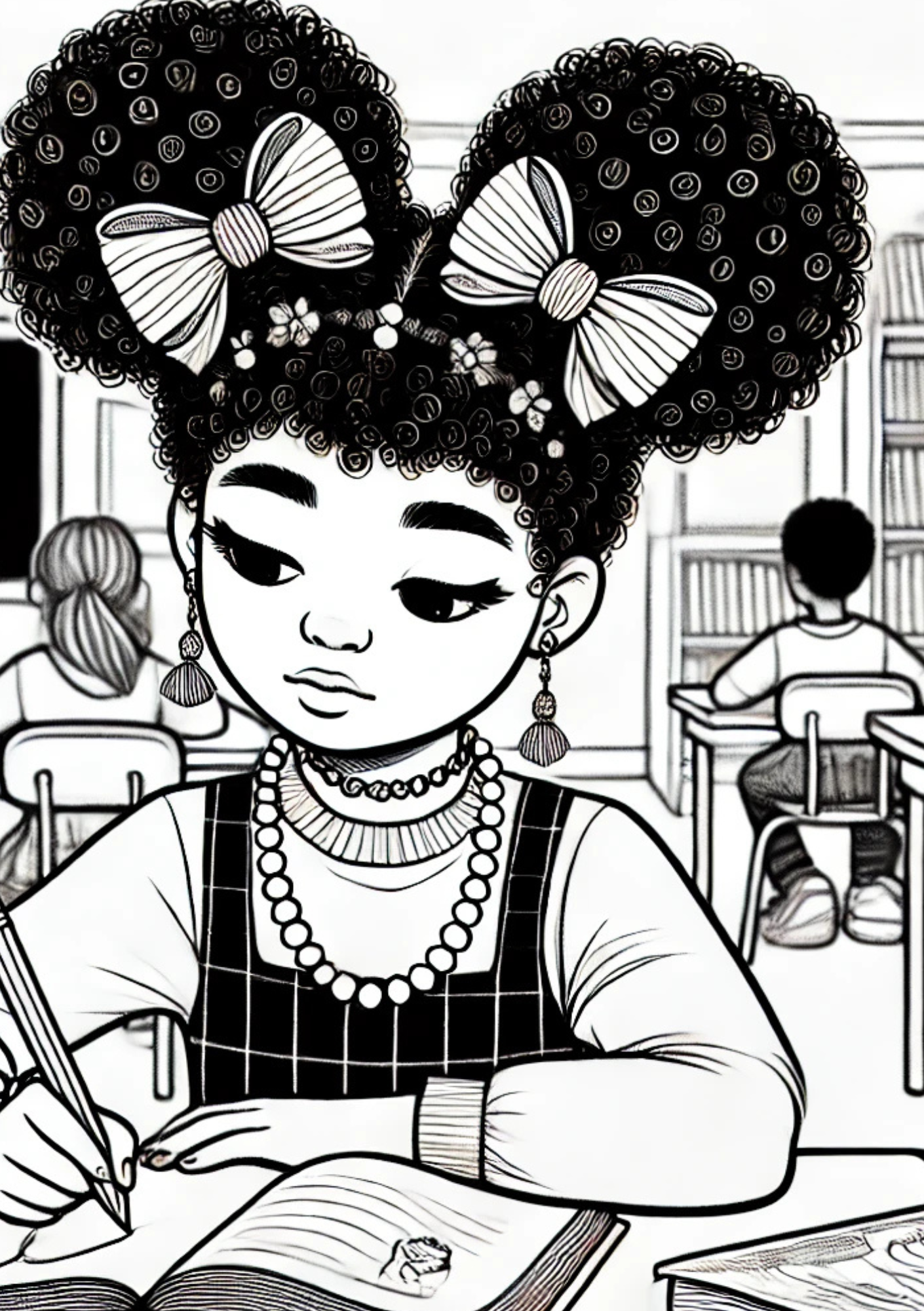 Crowned in Colors: A Black Hair Coloring Book
