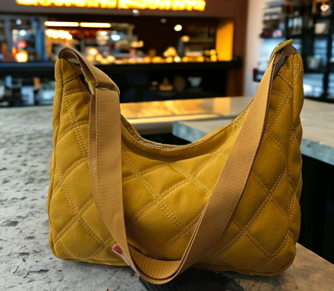 Geometric Casual Crossbody Bag - Yello