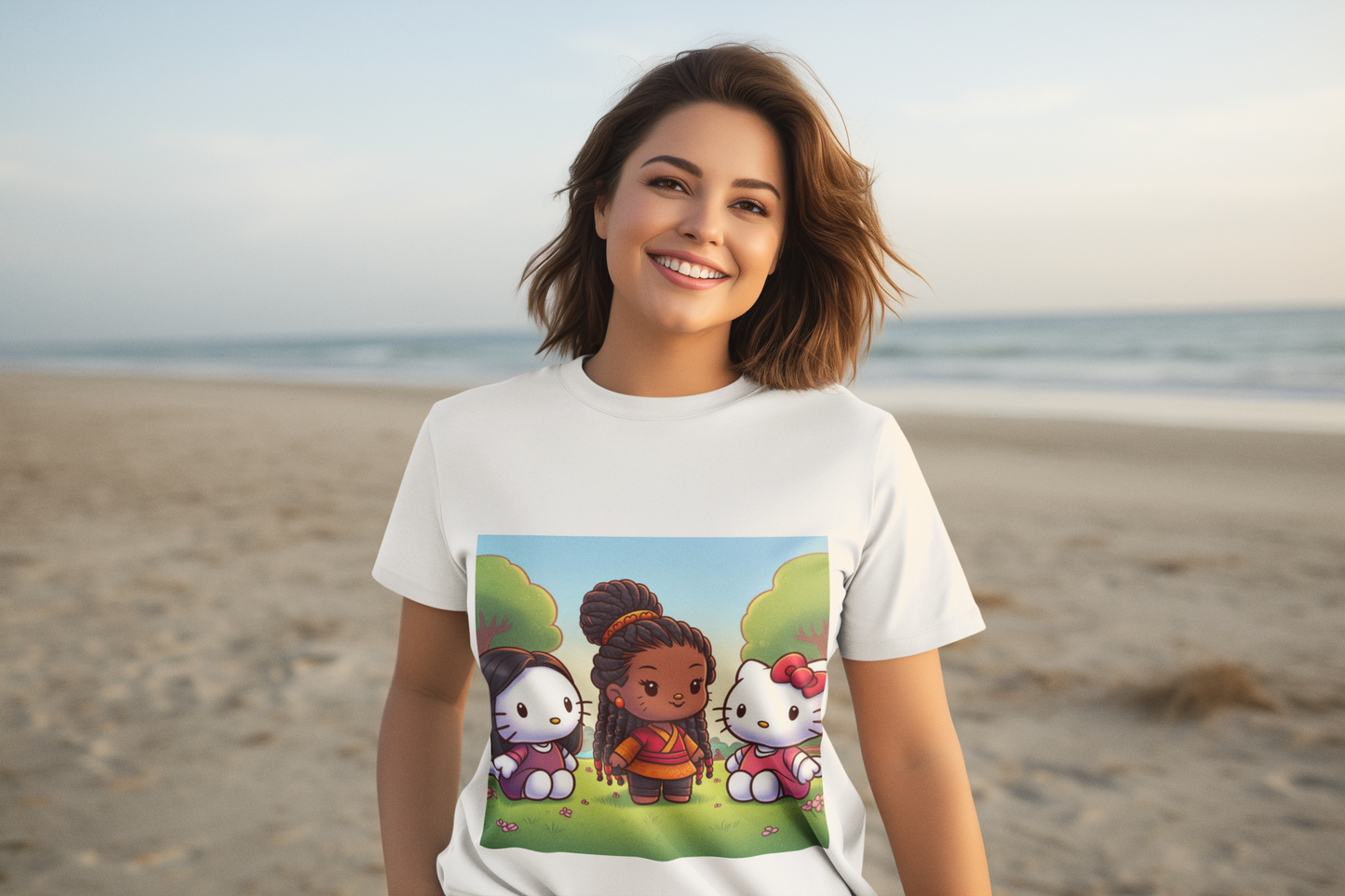 DIGITAL DOWNLOAD: African American Hello Kitty with Braids