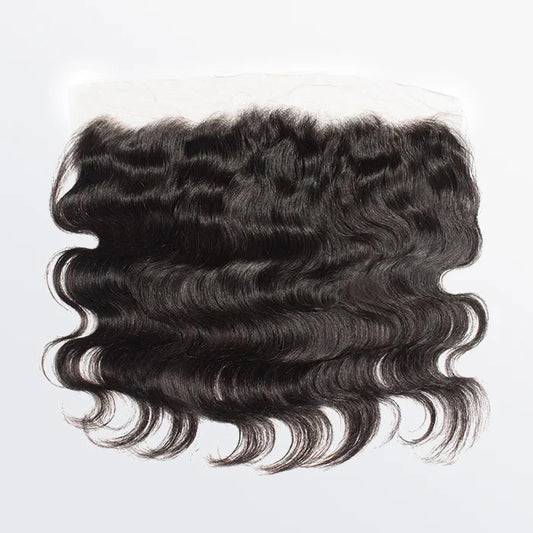 14-20 Inch 13" x 4" Body Wavy Free Parted Frontal #1B Natural Black - Human Hair Frontal