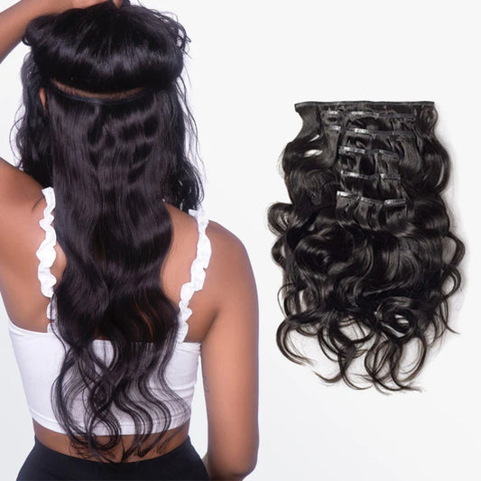 18-22 Inches Body Wavy Seamless Clip Ins