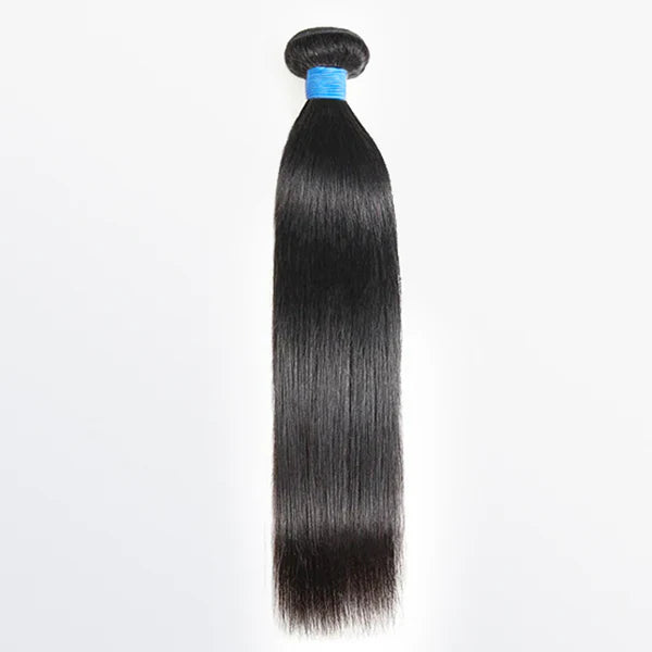 10-40 Inch Straight Virgin Brazilian Hair #1B Natural Black - Human Hair Bundles