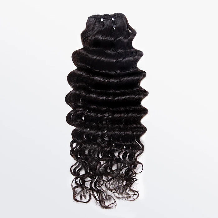18-30 Inches Raw Vietnam Hair Bundles Deep Wavy #1B Natural Black 10 sold in last 12 hours