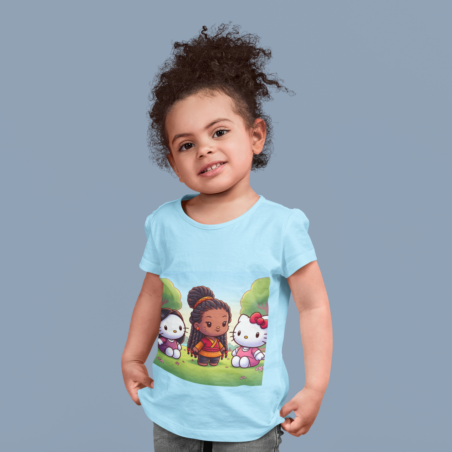 DIGITAL DOWNLOAD: African American Hello Kitty with Braids