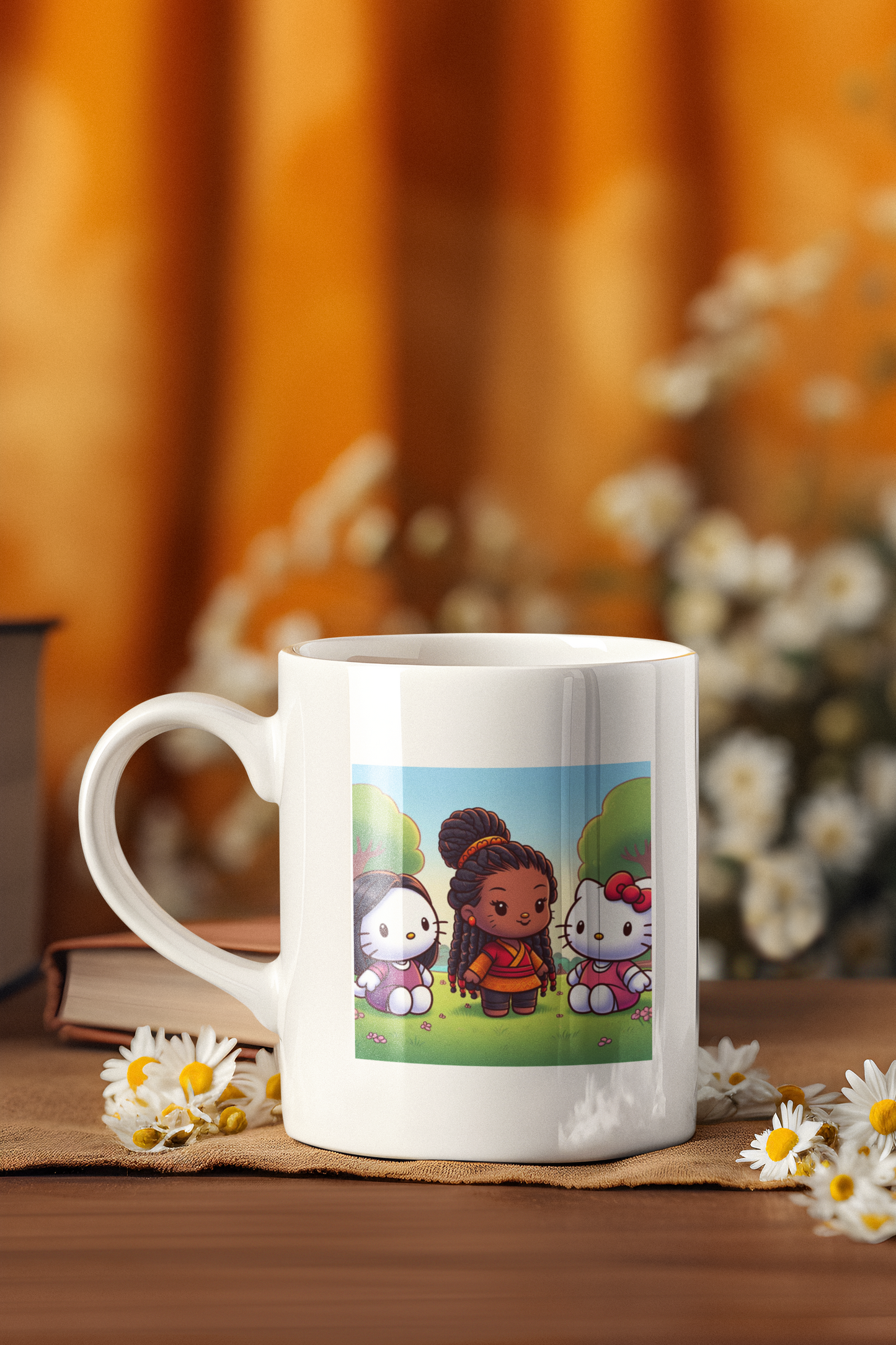 DIGITAL DOWNLOAD: African American Hello Kitty with Braids