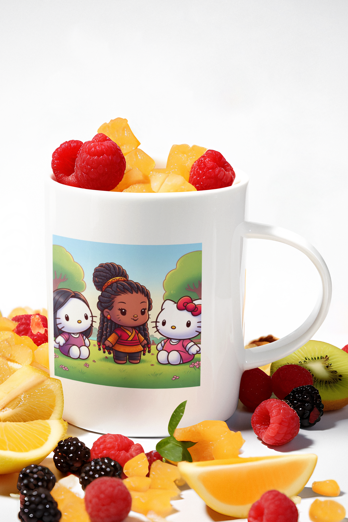 DIGITAL DOWNLOAD: African American Hello Kitty with Braids