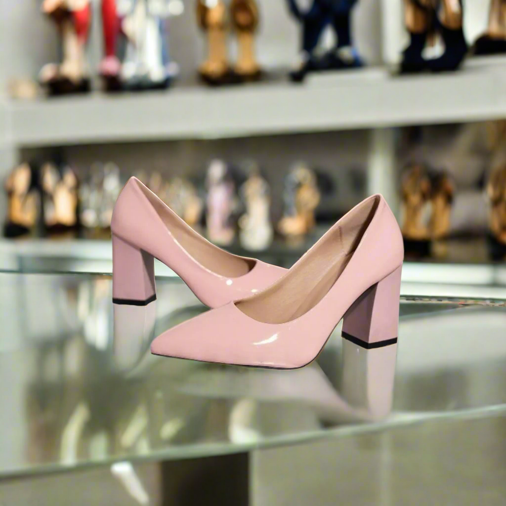 Point Toe Block Heels Pumps