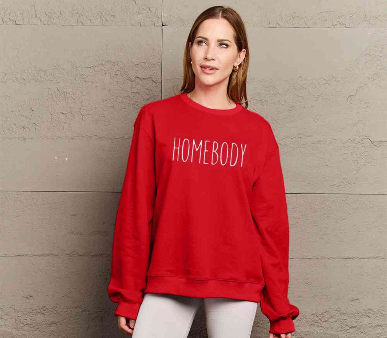 Simply Love Full Size HOMEBODY Graphic Sweatshirt