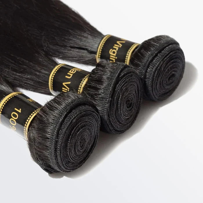 10A 10/12/14 Virgin Hair Straight 3 Bundles