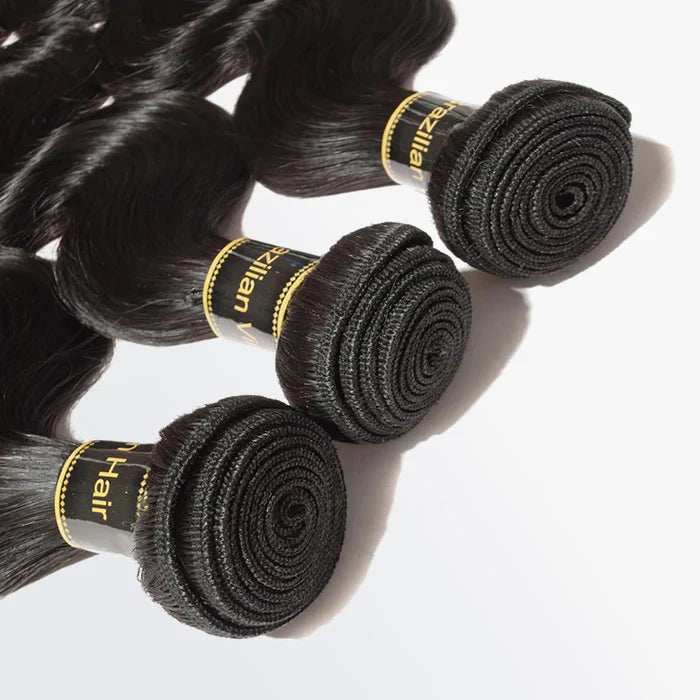 10''/12''/14'' 3 Bundles Body Wave Virgin Hair 300g With 12'' 4*4 Body Wave Free Part Closure