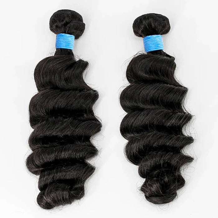 14-26 Inch Ocean Wavy Virgin Brazilian Hair #1B Natural Black - Human Hair Bundles