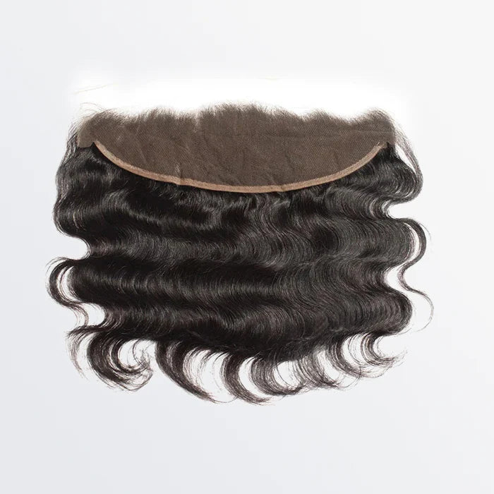 14-20 Inch 13" x 4" Body Wavy Free Parted Frontal #1B Natural Black - Human Hair Frontal