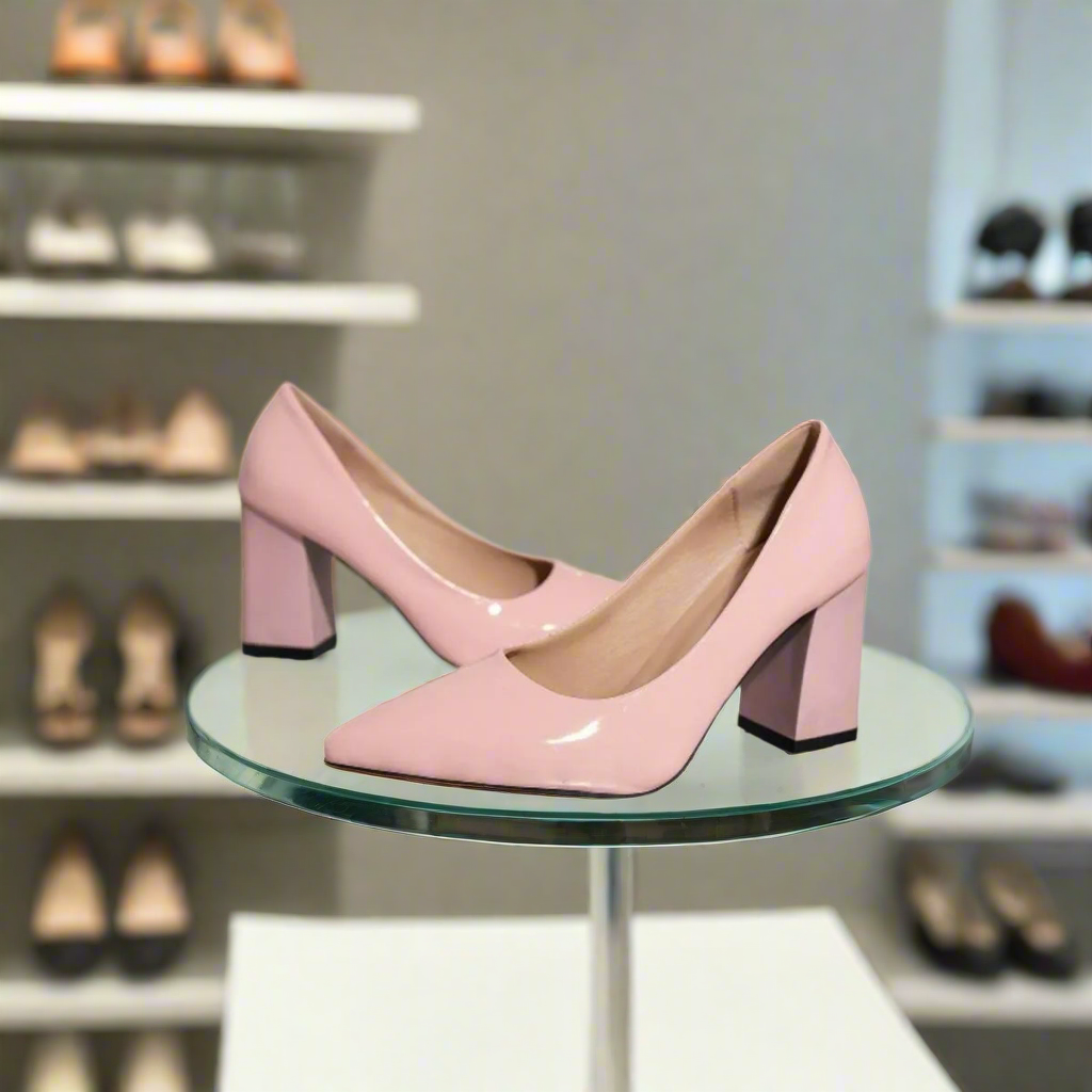 Point Toe Block Heels Pumps