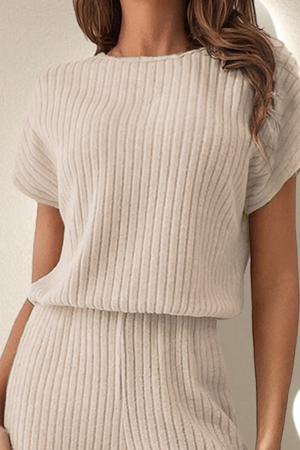 Round Neck Short Sleeve Jumpsuit - Four Color Choices