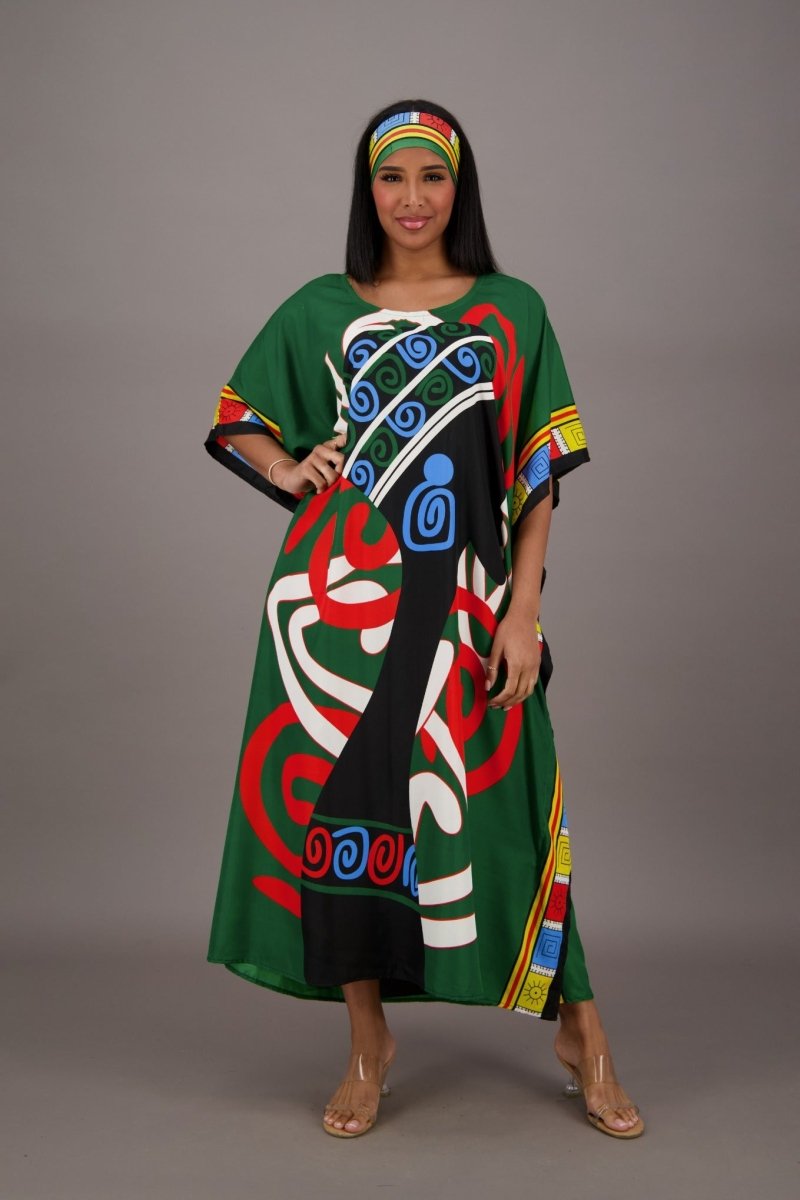 Arriving May 15th ✨ Mali Mirage African Print Kaftan KAF-42206