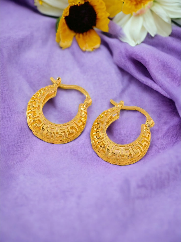 Big Chunky Golden Hoop Earrings