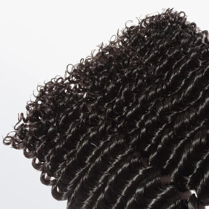 TedHair 10-30 Inch Deep Curly Virgin Brazilian Hair #1B Natural Black - Human Hair Bundles