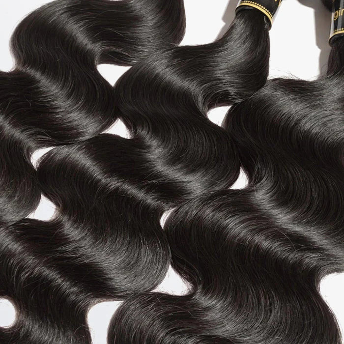 10''/12''/14'' 3 Bundles Body Wave Virgin Hair 300g With 12'' 4*4 Body Wave Free Part Closure