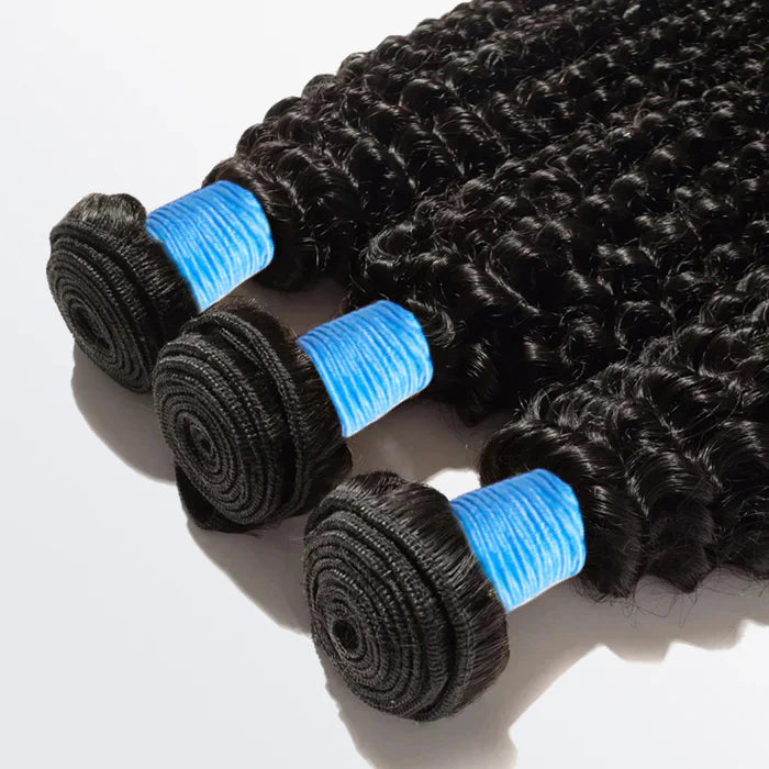 10-30 Inch Kinky Curly Virgin Brazilian Hair #1B Natural Black - Human Hair Bundles
