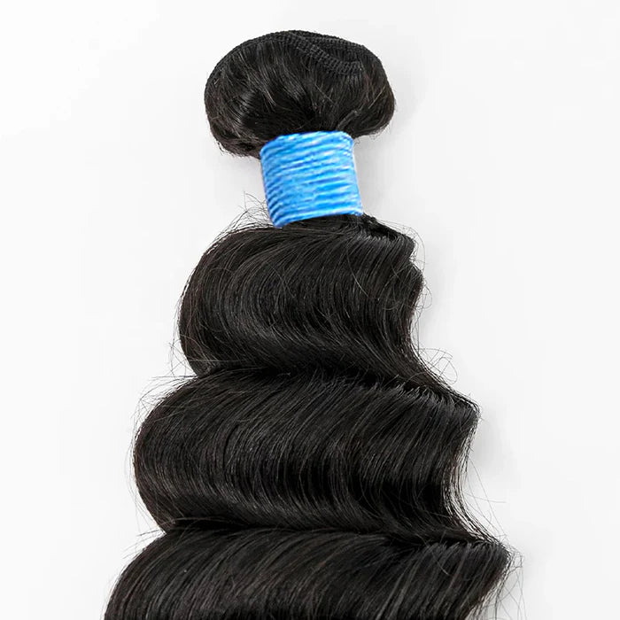 14-26 Inch Ocean Wavy Virgin Brazilian Hair #1B Natural Black - Human Hair Bundles