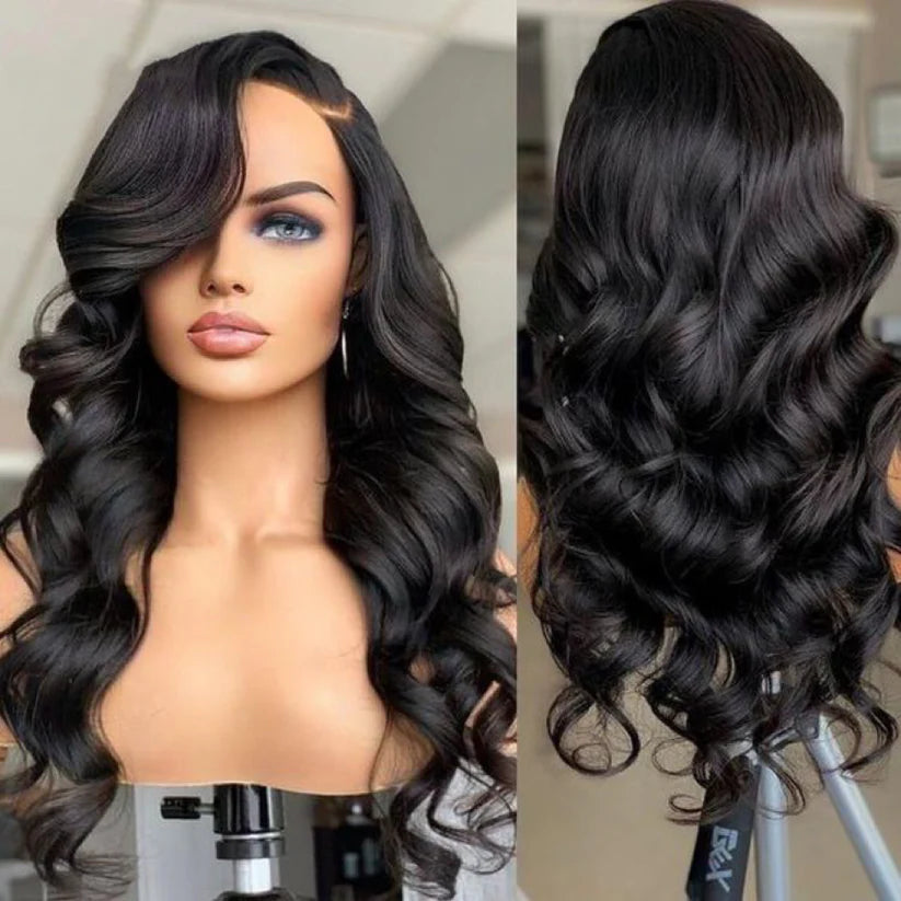 16-20 Inches 13x4 & 5x5 4C Edges | Kinky Edges Kinky Straight HD Glueless Mid Part Long Lace Closure Wig-100% Human Hair