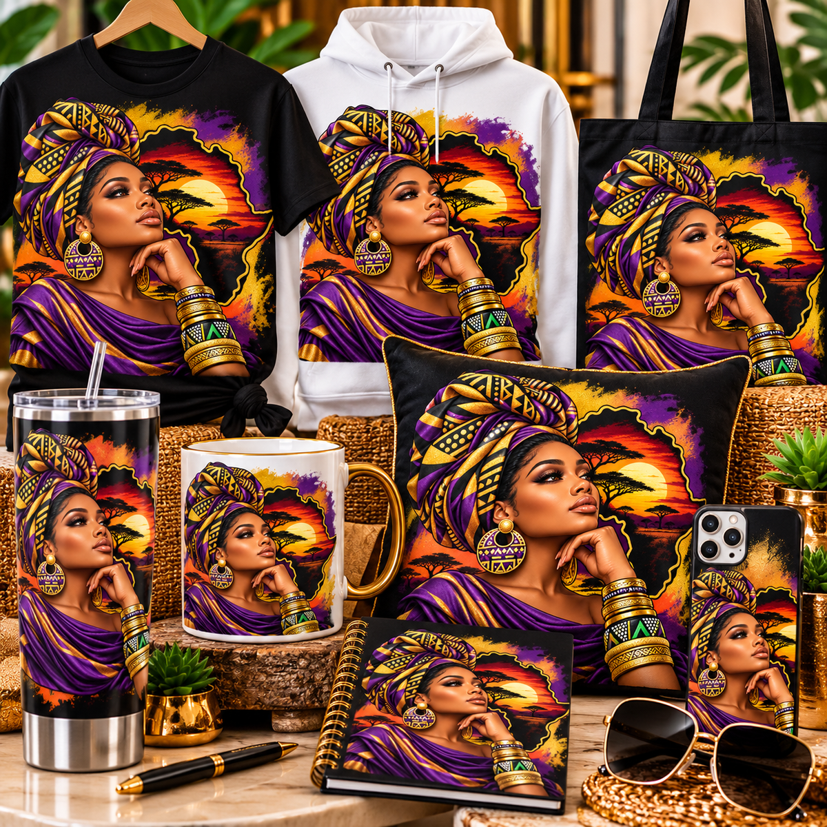 Black Culture PNG Bundle | African American & African Inspired Sublimation Designs - 10 images