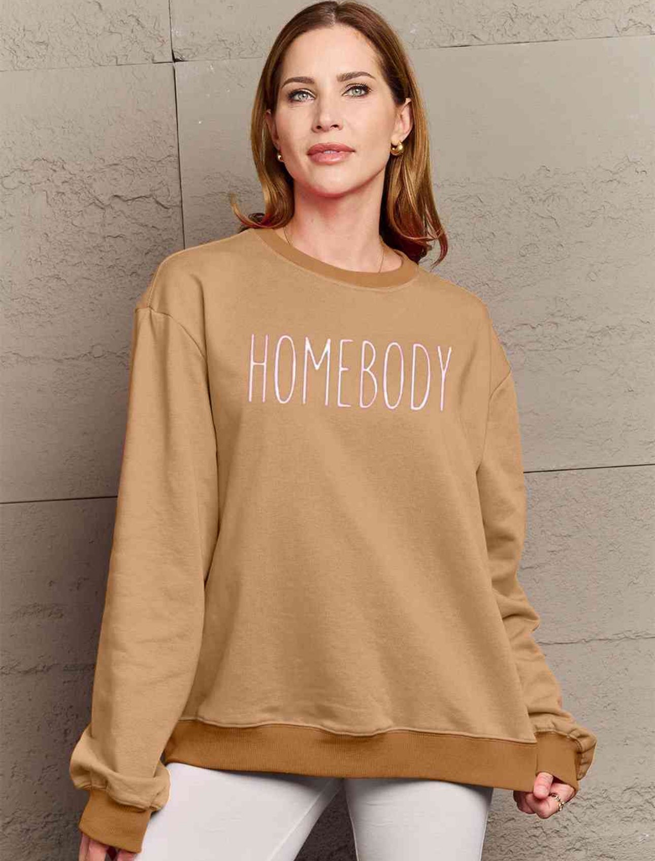 Simply Love Full Size HOMEBODY Graphic Sweatshirt