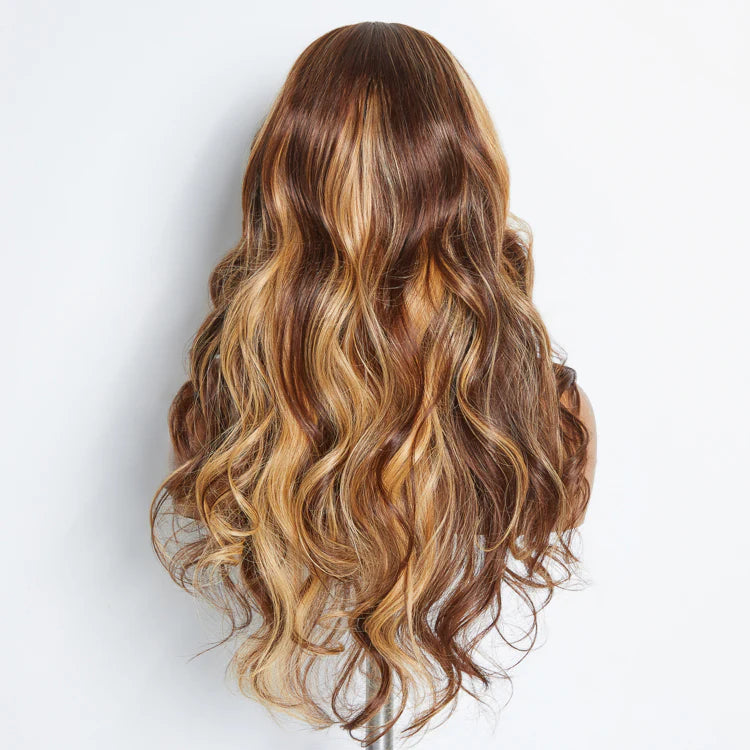 SMALL HEAD FRIENDLY LACE WIG - 24 Inches 5"x5" Body Wavy Wear & Go Glueless #4/27 Lace Closure Wig-100% Human Hair