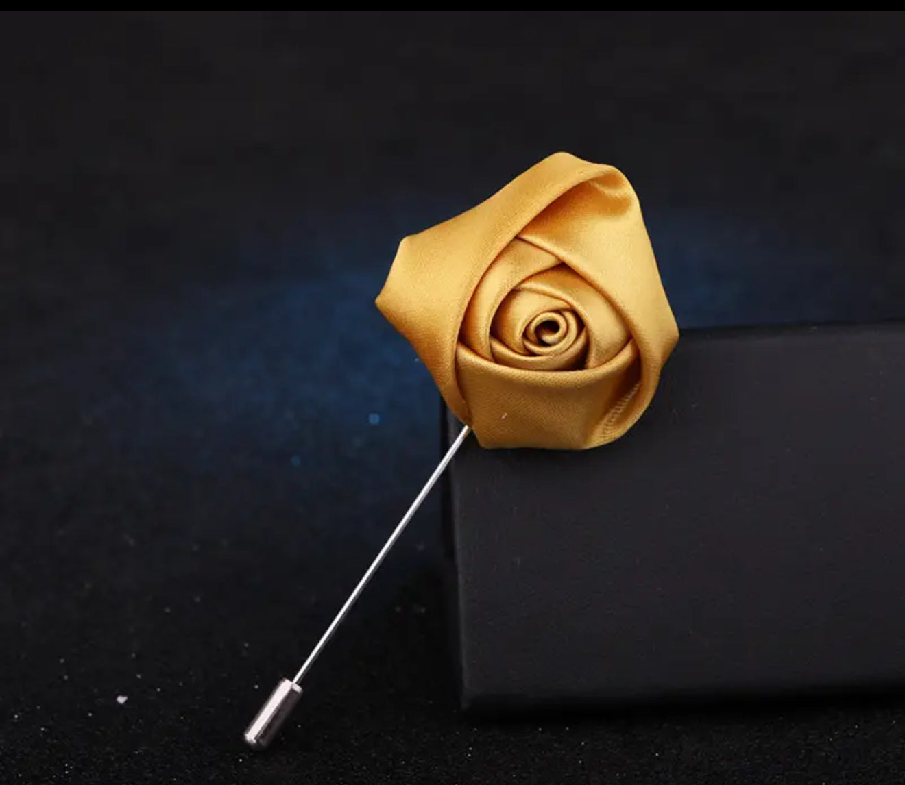 Men’s Rose Lapel Pin - Tumeric