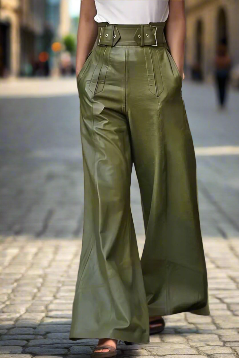 High Waist Wide Flare Pants, Four Color Choices