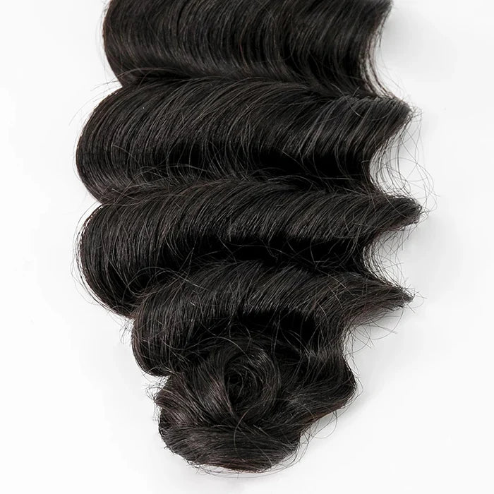 14-26 Inch Ocean Wavy Virgin Brazilian Hair #1B Natural Black - Human Hair Bundles