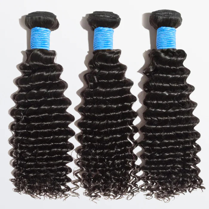 10-30 Inch Kinky Curly Virgin Brazilian Hair #1B Natural Black - Human Hair Bundles