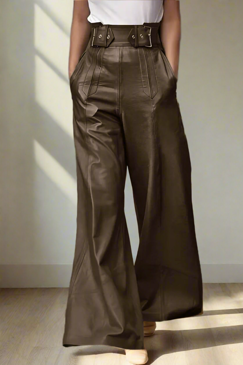 High Waist Wide Flare Pants, Four Color Choices