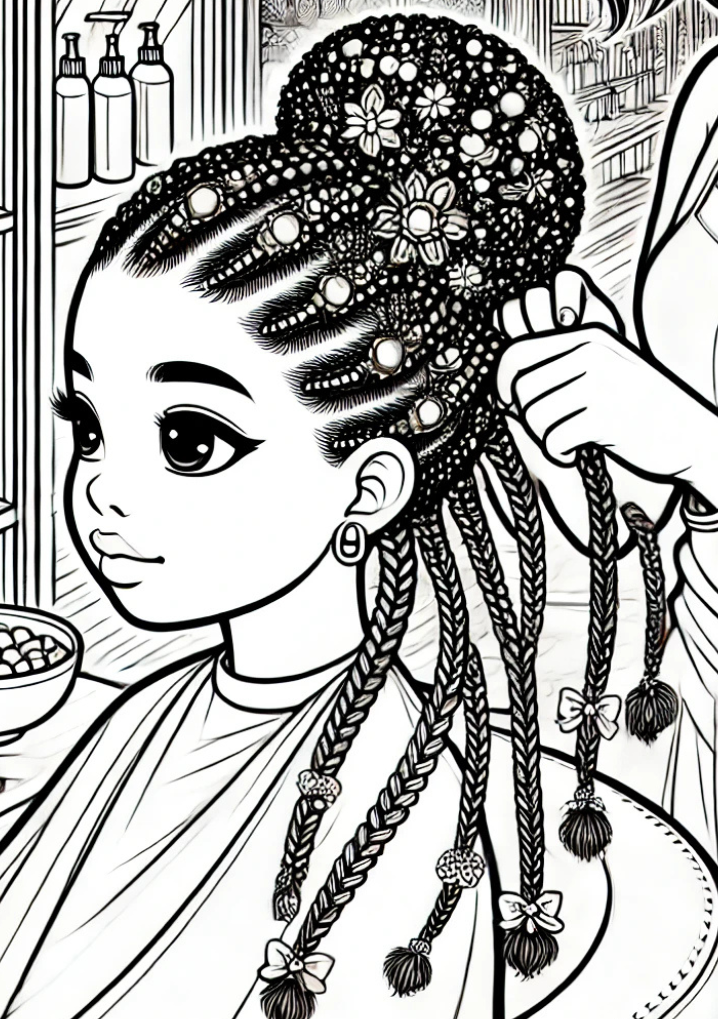 Crowned in Colors: A Black Hair Coloring Book
