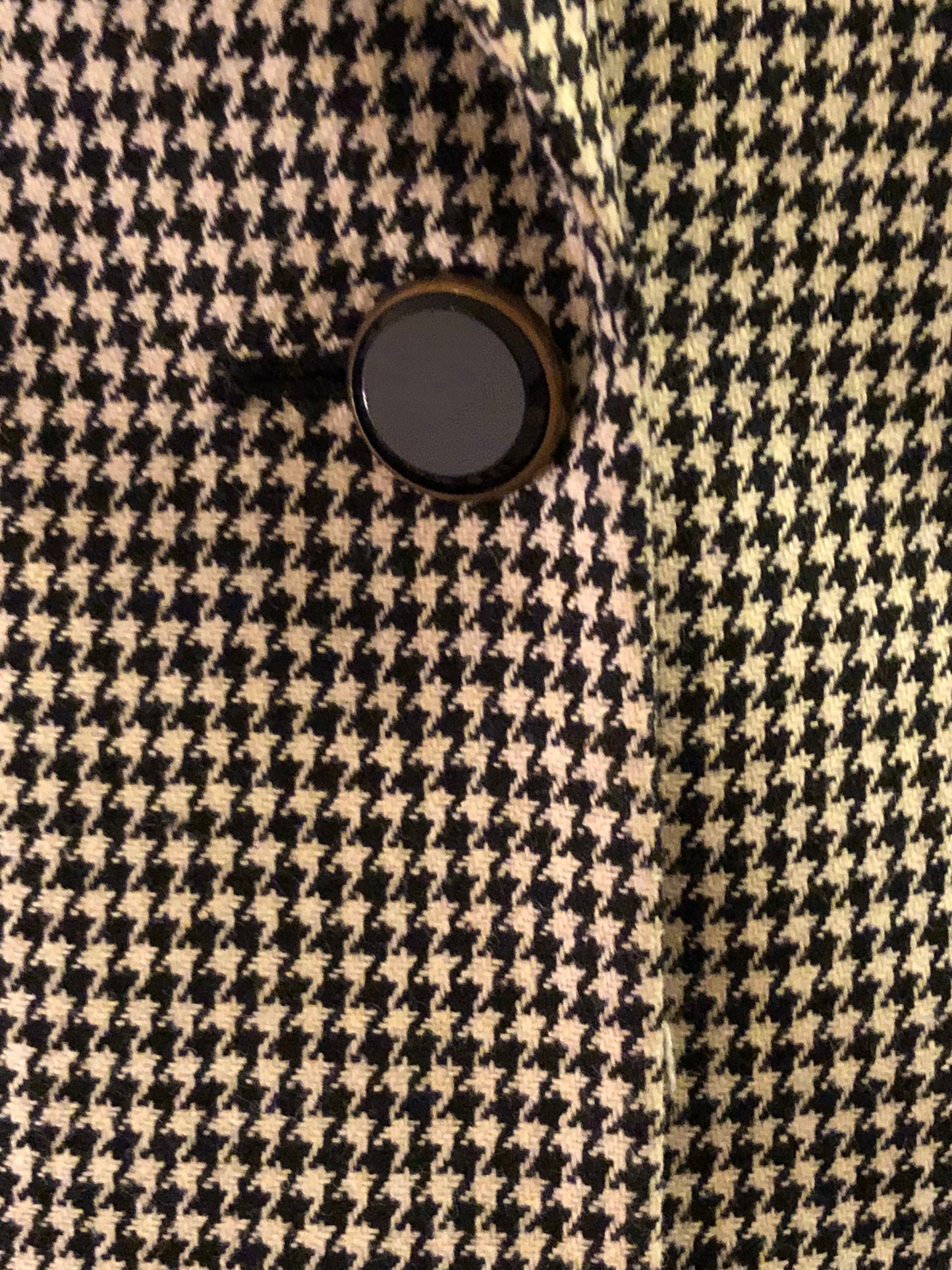 Two-Piece Houndstooth Print Kasper for ASL Jacket and Skirt, US Size 6