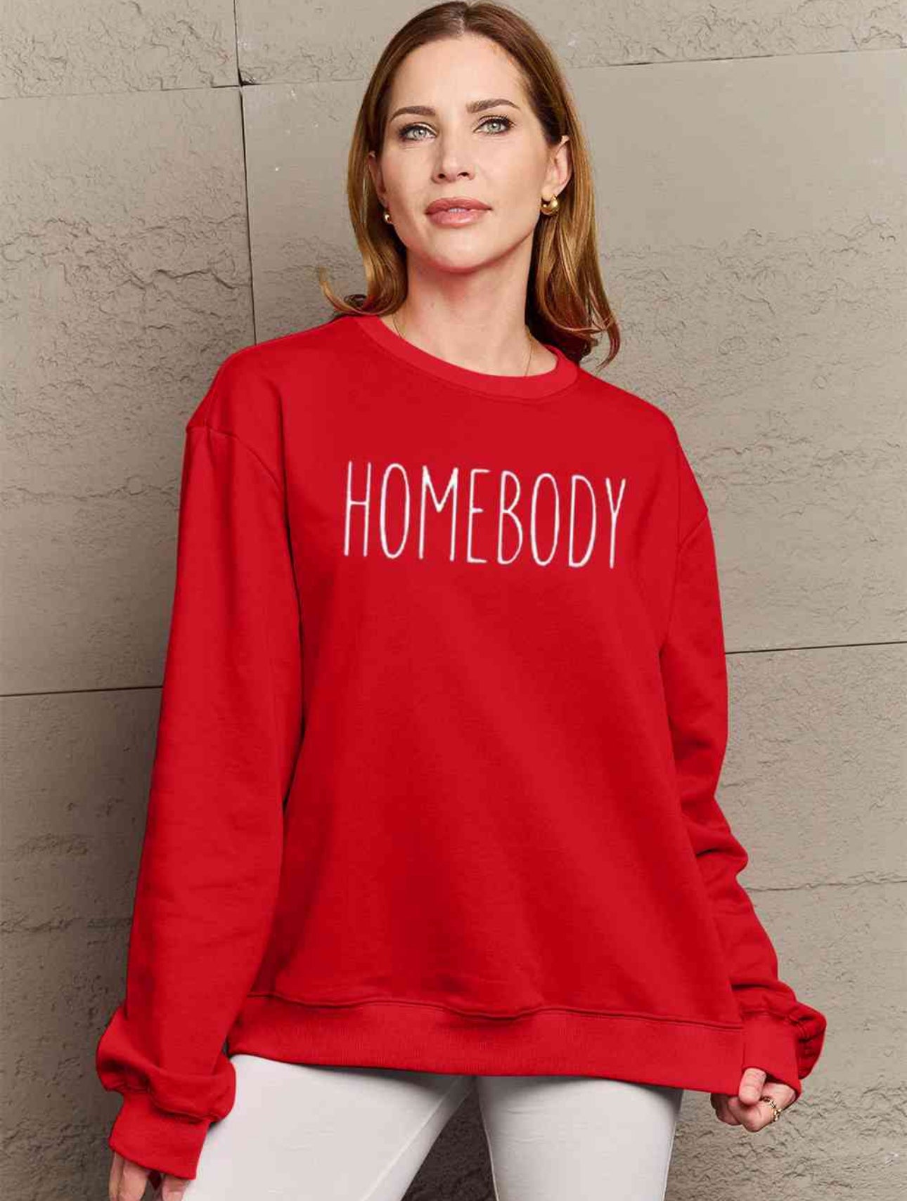 Simply Love Full Size HOMEBODY Graphic Sweatshirt