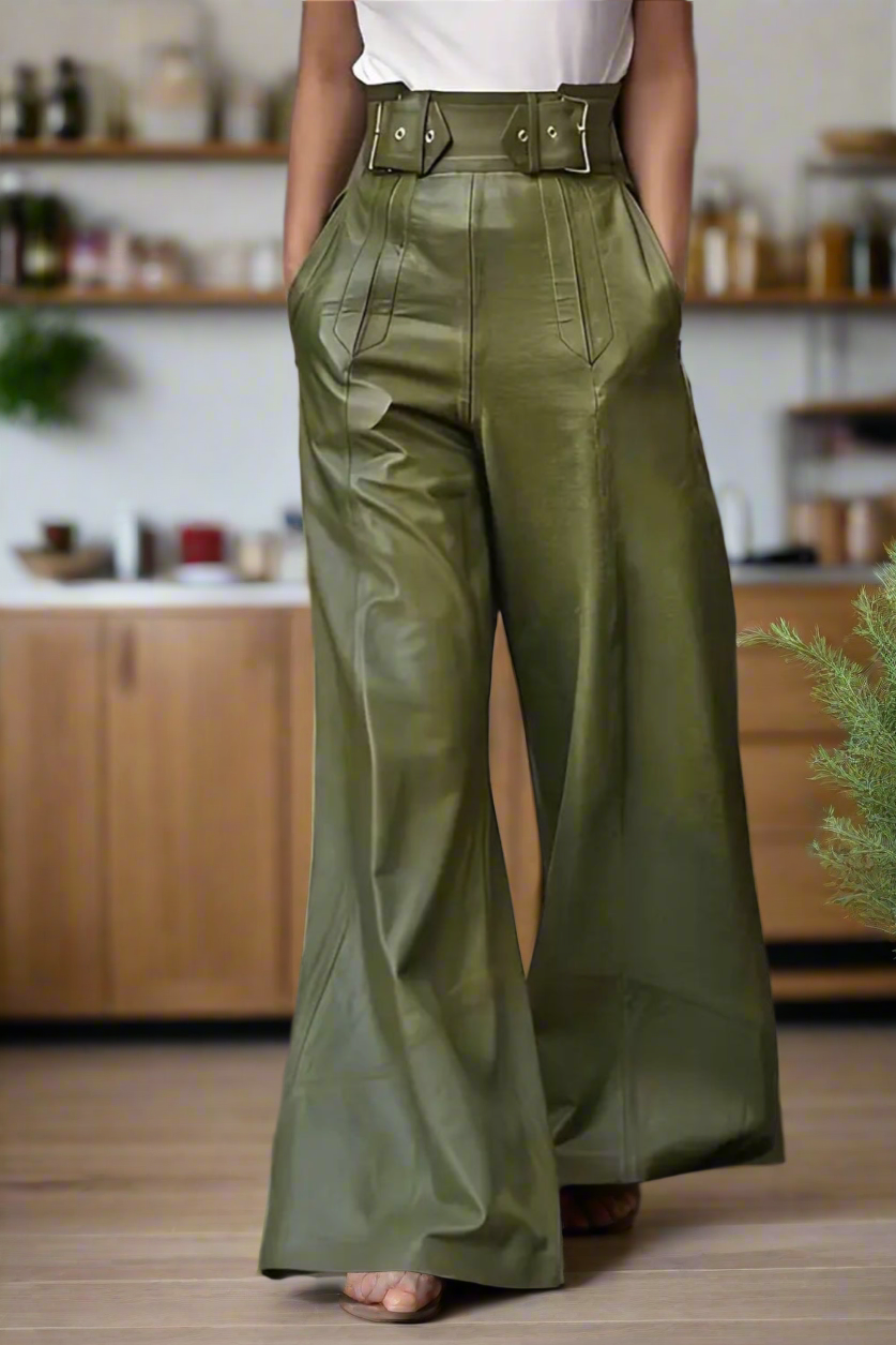 High Waist Wide Flare Pants, Four Color Choices
