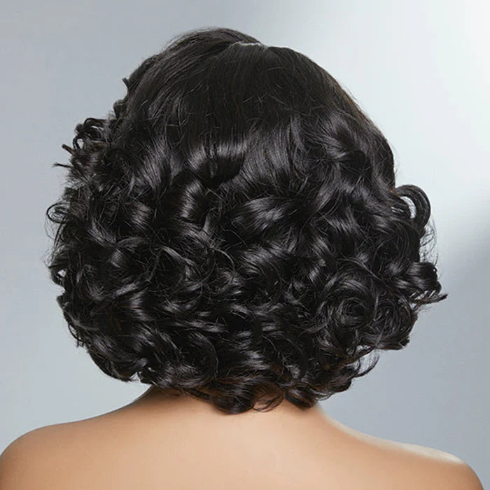 12 Inches Big Loose Wave Glueless 4x4 Closure Wig Elegant and Cute