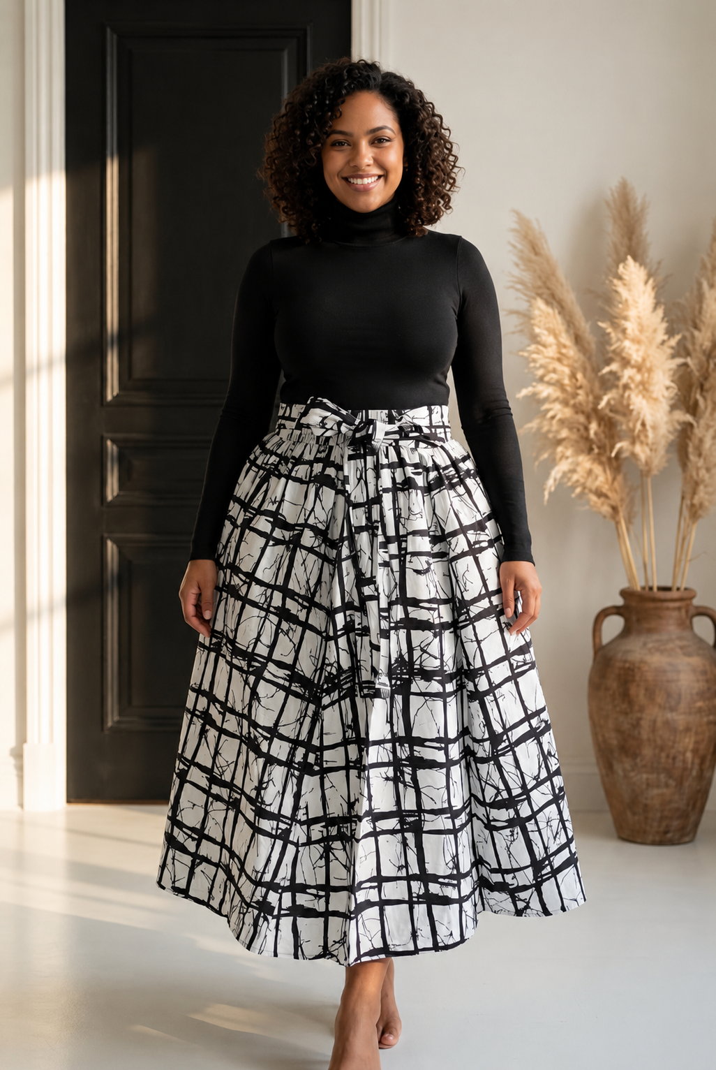Ankara Midi Flare Skirt (1312 J)