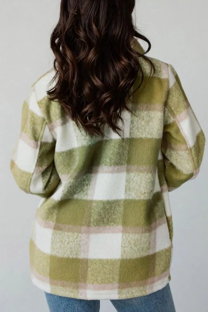 Pocketed Plaid Collared Neck Shacket