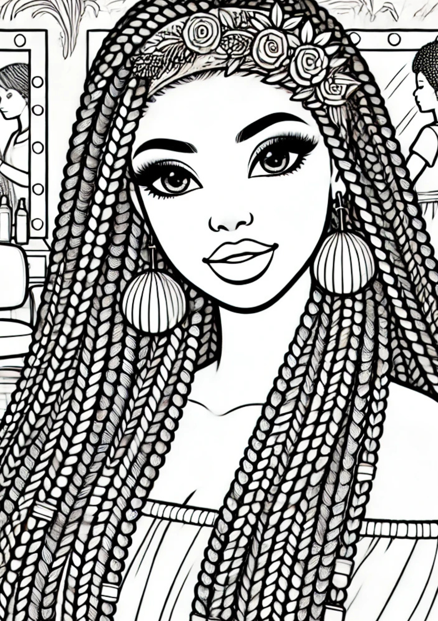 Crowned in Colors: A Black Hair Coloring Book