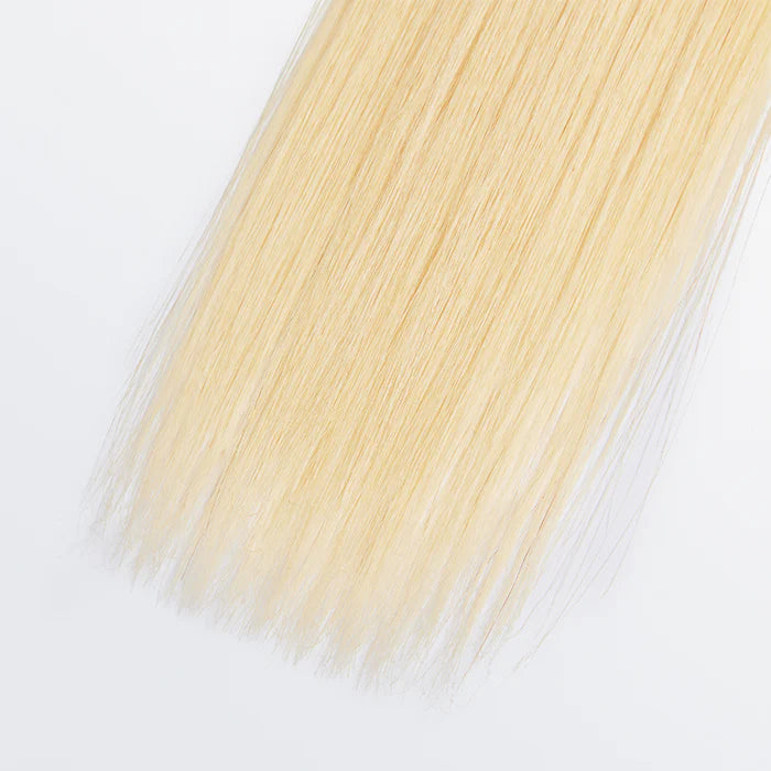 12-30 Inch #613 Lightest Blonde Straight Colored Remy Hair - Human Hair Bundle