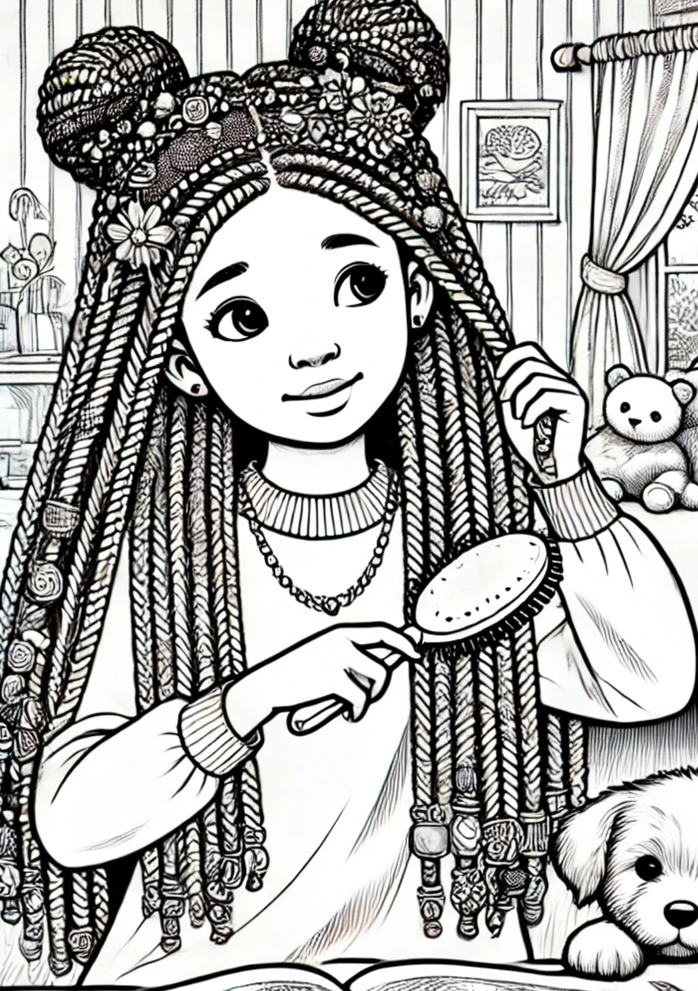Crowned in Colors: A Black Hair Coloring Book