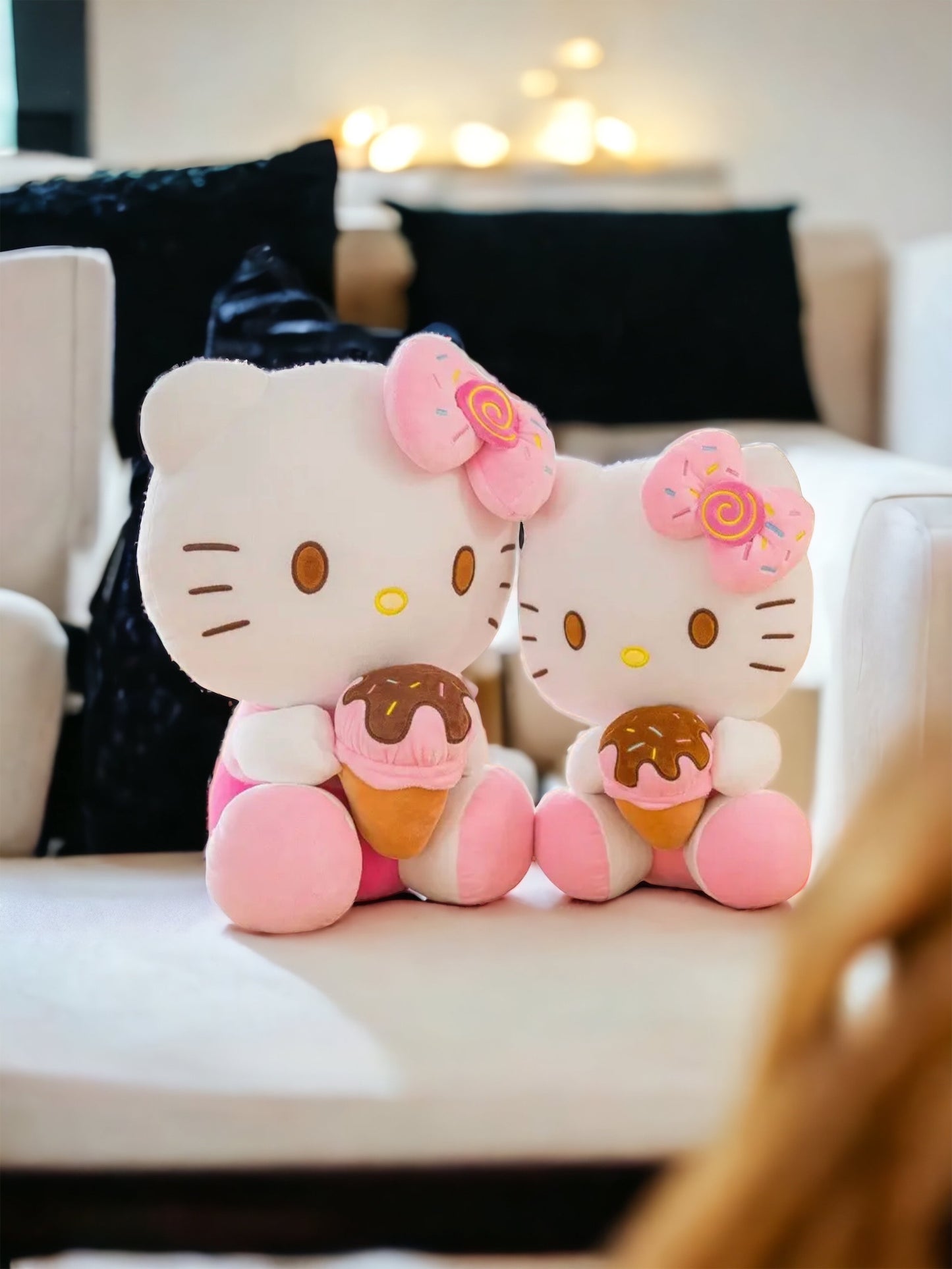 Adorable Kawaii Sanrio Hello Kitty Ice Cream Cone Plush Doll - Stuffed Toy