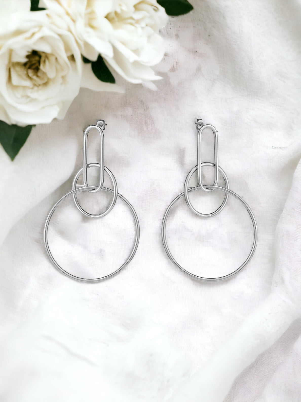 Speak For Yourself Link Hoop Earrings