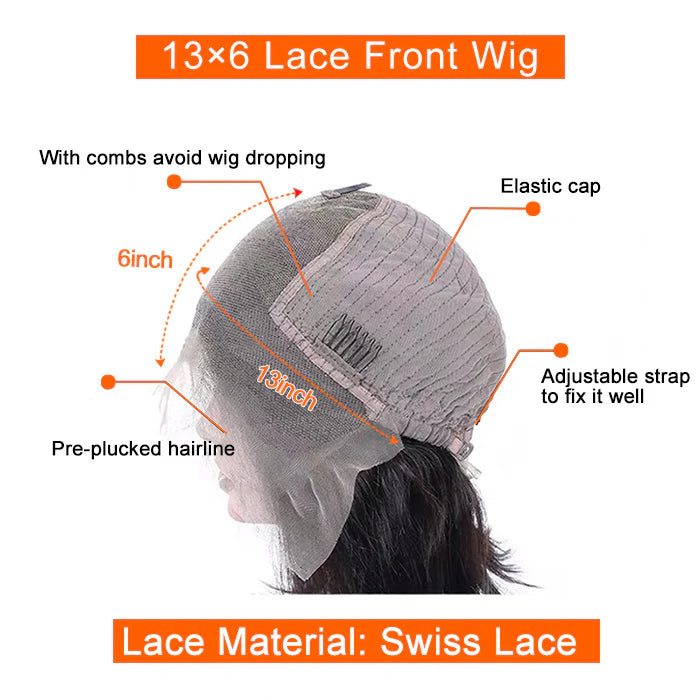 13x6 Glueless 3D Cap Pre-bleached Deep Curly Transparent Lace Front Wig 150% Density