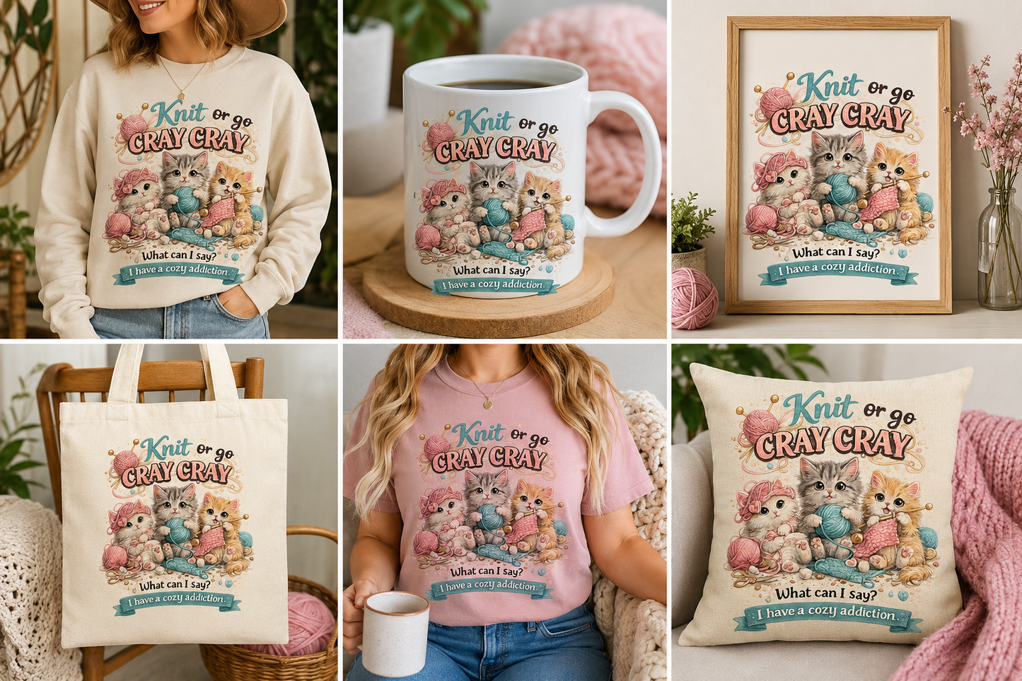 Knit or Go Cray Cray – FREE PNG Digital Download 🧶🐾